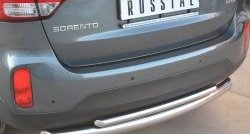 19 549 р. Защита заднего бампера (Ø76 и 42 мм, нержавейка) SLITKOFF  KIA Sorento  XM (2012-2015) рестайлинг  с доставкой в г. Пермь. Увеличить фотографию 2