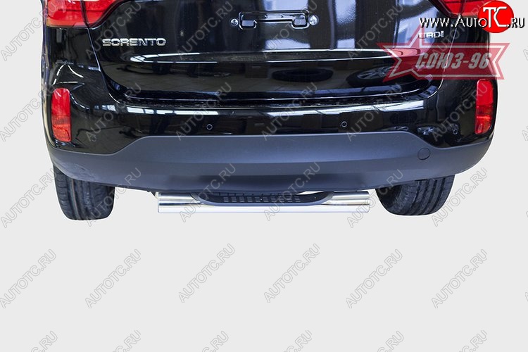 11 249 р. Защита заднего бампера с проступью Souz-96 (d76)  KIA Sorento  XM (2012-2015) рестайлинг  с доставкой в г. Пермь