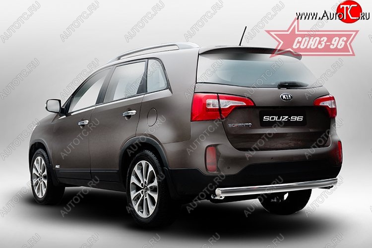 11 879 р. Защита заднего бампера из овальной трубы Souz-96 (в 75х42)  KIA Sorento  XM (2012-2015) рестайлинг  с доставкой в г. Пермь