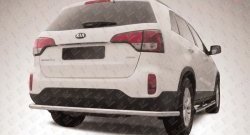 Защита заднего бампера из длинной трубы диаметром 57 мм Slitkoff KIA Sorento  XM (2012-2015) рестайлинг
