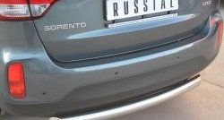 17 899 р. Одинарная защита заднего бампера из трубы диаметром 76 мм SLITKOFF  KIA Sorento  XM (2012-2015) рестайлинг  с доставкой в г. Пермь. Увеличить фотографию 2