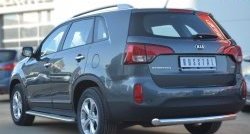 17 899 р. Одинарная защита заднего бампера из трубы диаметром 76 мм SLITKOFF  KIA Sorento  XM (2012-2015) рестайлинг  с доставкой в г. Пермь. Увеличить фотографию 4