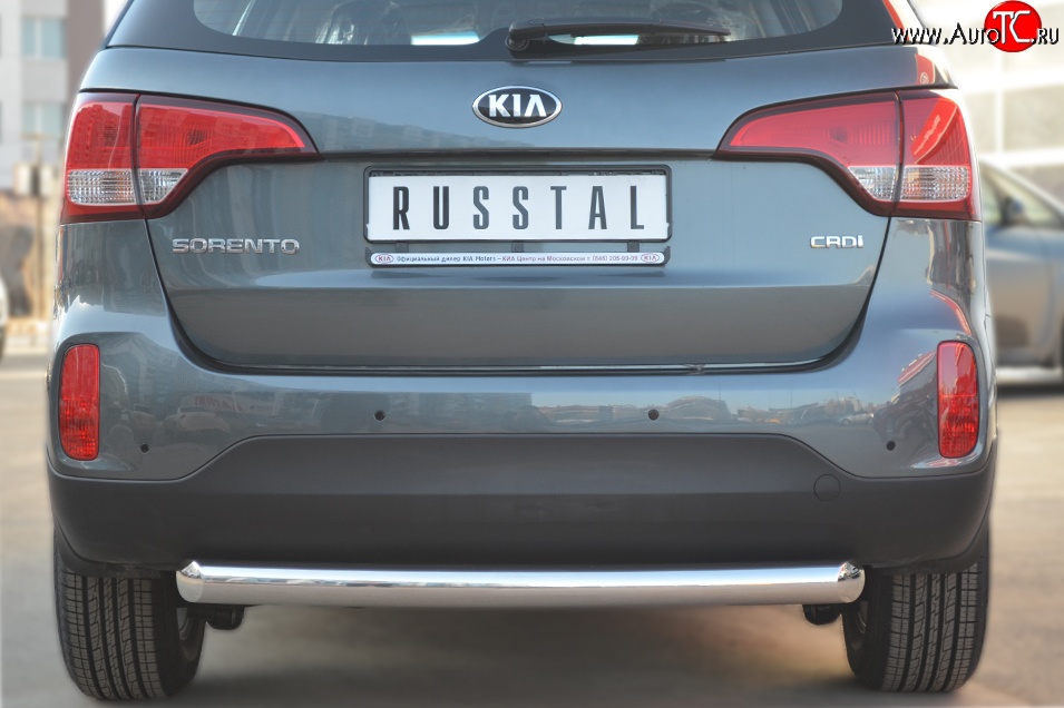 17 899 р. Одинарная защита заднего бампера из трубы диаметром 76 мм SLITKOFF  KIA Sorento  XM (2012-2015) рестайлинг  с доставкой в г. Пермь
