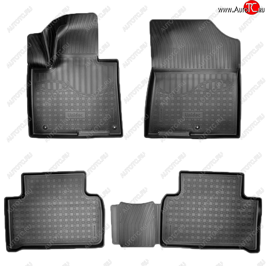 2 769 р. Коврики салона Norplast KIA Sorento MQ4 (2020-2022) (Цвет: черный)  с доставкой в г. Пермь