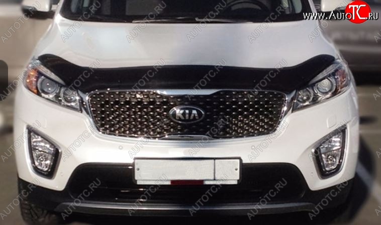 3 299 р. Дефлектор капота SIM KIA Sorento UM/Prime дорестайлинг (2014-2018)  с доставкой в г. Пермь