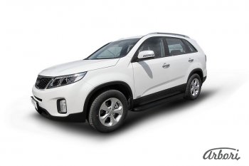 23 999 р. Порожки для ног Arbori Optima Black  KIA Sorento  UM/Prime (2014-2020) дорестайлинг, рестайлинг  с доставкой в г. Пермь. Увеличить фотографию 2