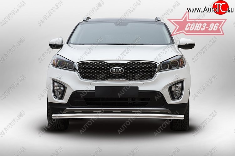 12 509 р. Защита переднего бампера одинарная Souz-96 (d60) KIA Sorento UM/Prime дорестайлинг (2014-2018)  с доставкой в г. Пермь