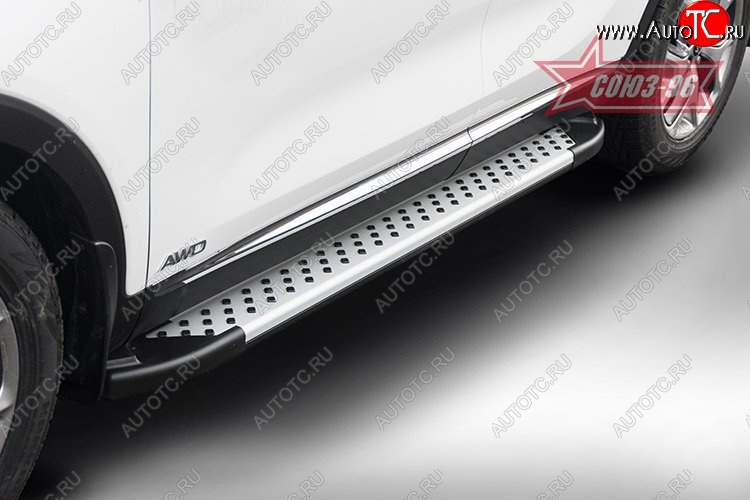 10 754 р. Пороги из алюминиевого профиля Souz-96 KIA Sorento UM/Prime рестайлинг (2018-2020)  с доставкой в г. Пермь