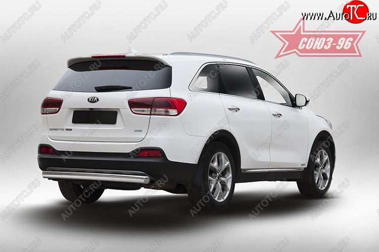 12 239 р. Защита заднего бампера Souz-96 (овал 75х42)  KIA Sorento  UM/Prime (2014-2018) дорестайлинг  с доставкой в г. Пермь