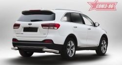 Защита заднего бампера из боковых уголков (d76) Souz-96 KIA Sorento  UM/Prime (2014-2018) дорестайлинг