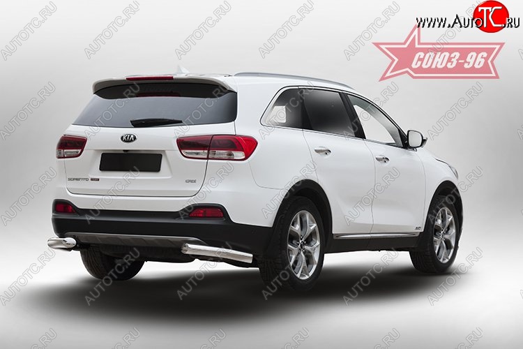 13 139 р. Защита заднего бампера из боковых уголков (d76) Souz-96  KIA Sorento  UM/Prime (2014-2018) дорестайлинг  с доставкой в г. Пермь