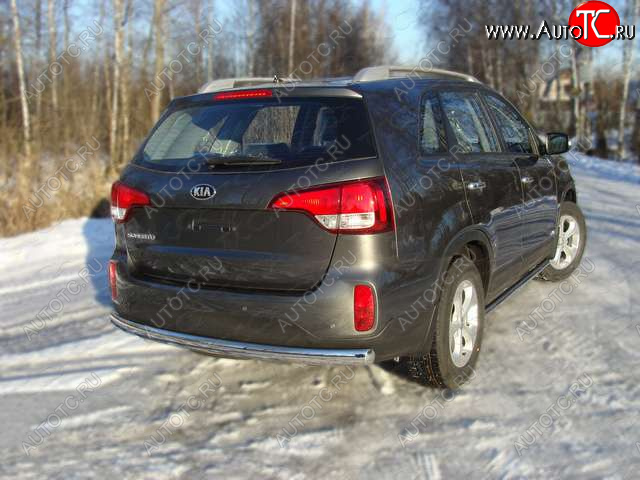 18 999 р. Защита заднего бампера (овальная) ТСС (нержавейка d75х42 мм)  KIA Sorento ( XM,  UM/Prime) (2012-2020) рестайлинг, дорестайлинг  с доставкой в г. Пермь