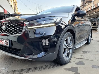 12 999 р. Подножки боковые WINBO KIA Sorento UM/Prime рестайлинг (2018-2020)  с доставкой в г. Пермь. Увеличить фотографию 3