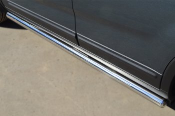 9 999 р. Защита порогов на SLITKOFF (труба D63 мм) KIA Sorento UM/Prime рестайлинг (2018-2020) (Защита порогов с закругленными торцами (вариант 3))  с доставкой в г. Пермь. Увеличить фотографию 4