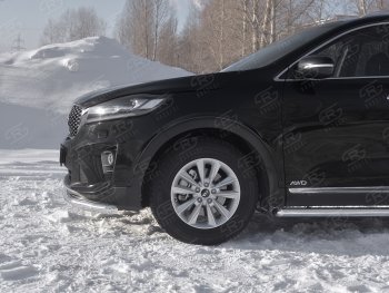 15 349 р. Защита переднего бампера (Ø63 мм, нержавейка) SLITKOFF KIA Sorento UM/Prime рестайлинг (2018-2020)  с доставкой в г. Пермь. Увеличить фотографию 3