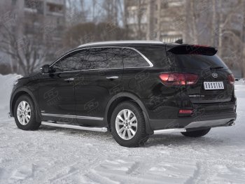 15 799 р. Защита заднего бампера (Ø63 мм уголки, нержавейка) SLITKOFF KIA Sorento UM/Prime рестайлинг (2018-2020)  с доставкой в г. Пермь. Увеличить фотографию 2