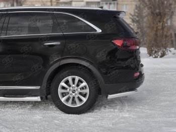 15 799 р. Защита заднего бампера (Ø63 мм уголки, нержавейка) SLITKOFF KIA Sorento UM/Prime рестайлинг (2018-2020)  с доставкой в г. Пермь. Увеличить фотографию 3