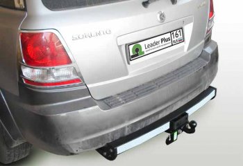 Фаркоп Лидер Плюс (съемный шар тип F, с нержавеющей пластиной) KIA Sorento  BL (2002-2010) дорестайлинг, рестайлинг