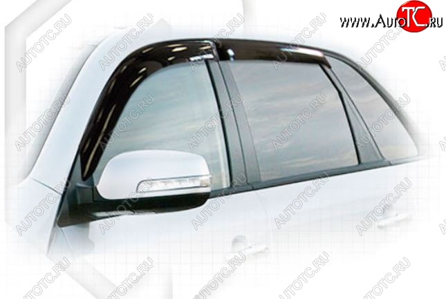 2 199 р. Дефлектора окон CA-Plastic KIA Sorento XM рестайлинг (2012-2015) (Classic полупрозрачный, Без хром.молдинга)  с доставкой в г. Пермь