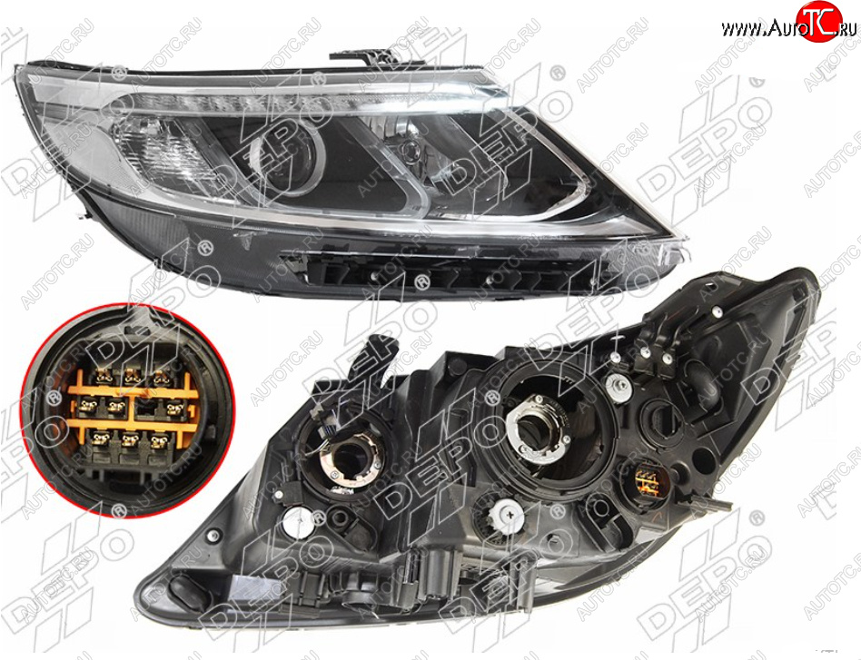 36 999 р. Правая фара (галоген, ДХО, под корректор) DEPO KIA Sorento XM рестайлинг (2012-2015)  с доставкой в г. Пермь