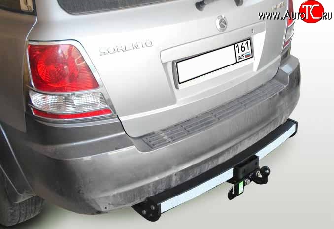 9 199 р. Фаркоп Лидер Плюс (с нержавеющей пластиной) KIA Sorento BL дорестайлинг (2002-2006) (Без электропакета)  с доставкой в г. Пермь