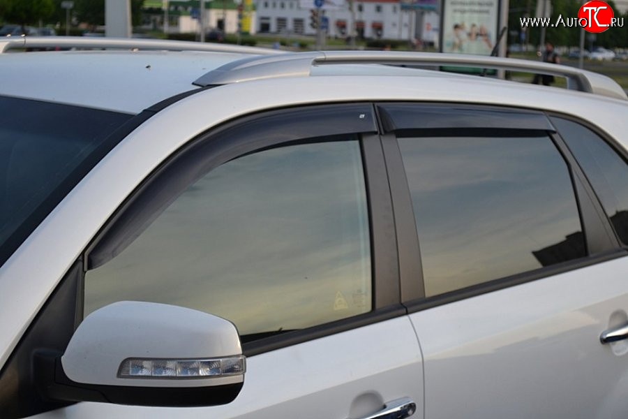 999 р. Комплект дефлекторов окон (ветровиков) 4 шт. Russtal KIA Sorento XM рестайлинг (2012-2015)  с доставкой в г. Пермь