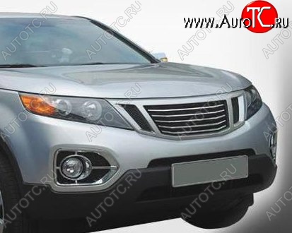 13 299 р. Решётка радиатора CT v2 KIA Sorento XM дорестайлинг (2009-2012) (Неокрашенная)  с доставкой в г. Пермь