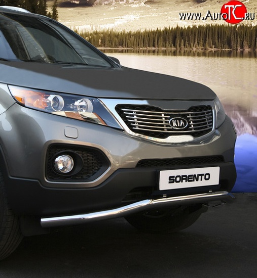 5 084 р. Декоративная вставка решетки радиатора Novline (d16 мм) (рестайлинг) KIA Sorento XM дорестайлинг (2009-2012)  с доставкой в г. Пермь
