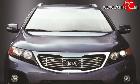 4 589 р. Декоративная вставка решетки радиатора Novline KIA Sorento XM дорестайлинг (2009-2012)  с доставкой в г. Пермь