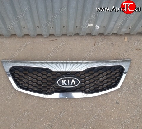 4 149 р. Решетка радиатора SPARD (с хромом) KIA Sorento XM дорестайлинг (2009-2012) (Неокрашенная)  с доставкой в г. Пермь