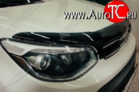 3 499 р. Дефлектор капота SIM KIA Soul PS дорестайлинг (2014-2016)  с доставкой в г. Пермь