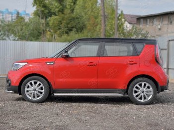 22 999 р. Широкая защита порогов с трубой диаметром 42 мм SLITKOFF v2 KIA Soul PS дорестайлинг (2014-2016)  с доставкой в г. Пермь. Увеличить фотографию 3