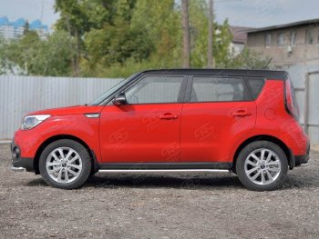 19 999 р. Защита порогов из круглой трубы диаметром 63 мм SLITKOFF v3  KIA Soul  PS (2014-2016) дорестайлинг  с доставкой в г. Пермь. Увеличить фотографию 3