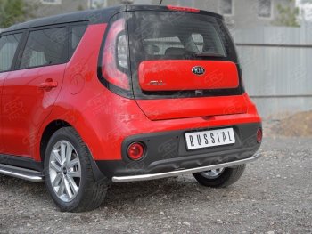 14 499 р. Одинарная защита заднего бампера диаметром 42 SLITKOFF KIA Soul PS дорестайлинг (2014-2016)  с доставкой в г. Пермь. Увеличить фотографию 3