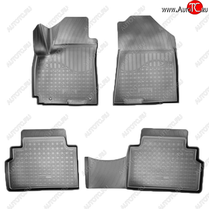 2 249 р. Коврики салонные Noplast (3D)  KIA Soul  SK3 (2018-2022) (Черные)  с доставкой в г. Пермь