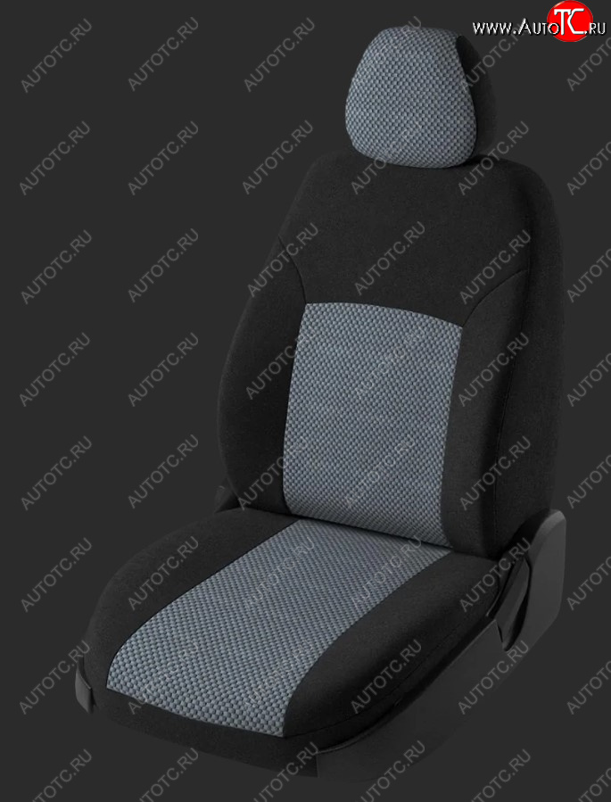 4 349 р. Чехлы для сидений Lord Autofashion Дублин (жаккард, спинка 60/40, 3 Г-образных подголовника) KIA Soul SK3 (2018-2022) (Дублин Жаккард Чёрный Стежок Серый)  с доставкой в г. Пермь