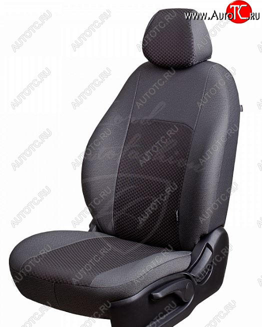 4 449 р. Чехлы для сидений Lord Autofashion Дублин (жаккард) KIA Soul AM дорестайлинг (2008-2011) (Норд серый, вставка Сеул серый)  с доставкой в г. Пермь