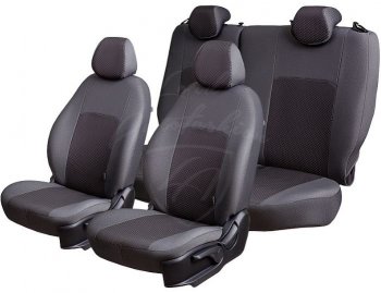 4 449 р. Чехлы для сидений Lord Autofashion Дублин (жаккард) KIA Soul AM дорестайлинг (2008-2011) (Норд серый, вставка Сеул серый)  с доставкой в г. Пермь. Увеличить фотографию 3
