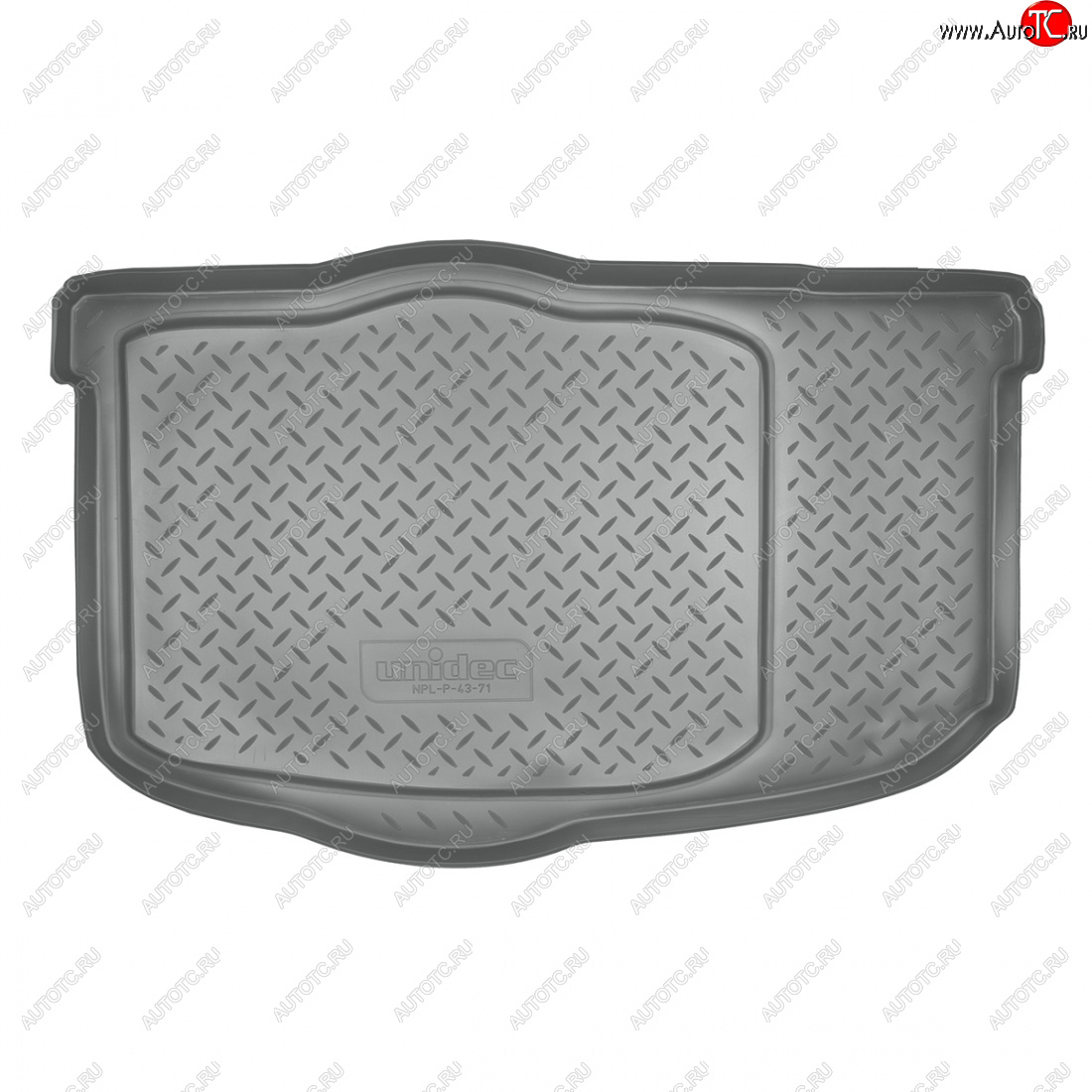 1 849 р. Коврик в багажник Norplast (без органайзера)  KIA Soul  AM (2008-2014) дорестайлинг, рестайлинг (Серый)  с доставкой в г. Пермь