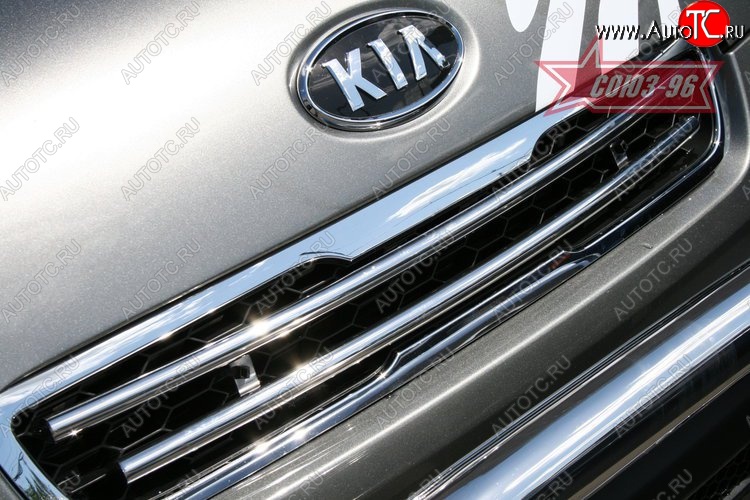 5 984 р. Декоративный элемент решетки радиатора Souz-96 (d16) KIA Soul AM дорестайлинг (2008-2011)  с доставкой в г. Пермь