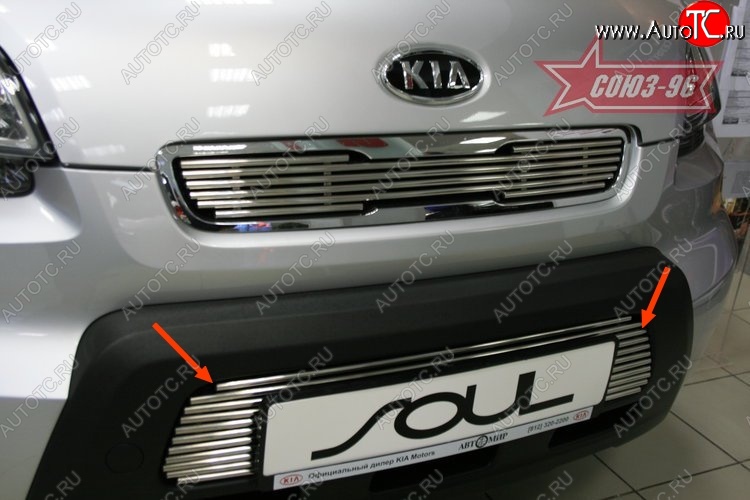 3 599 р. Декоративный элемент воздухозаборника Souz-96 (d10)  KIA Soul  AM (2008-2011) дорестайлинг  с доставкой в г. Пермь