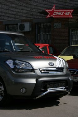 Защита переднего бампера Souz-96 (d42) KIA Soul  AM (2008-2011) дорестайлинг