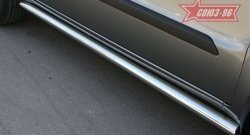 Защита порогов Souz-96 (d60) KIA Soul  AM (2008-2014) дорестайлинг, рестайлинг