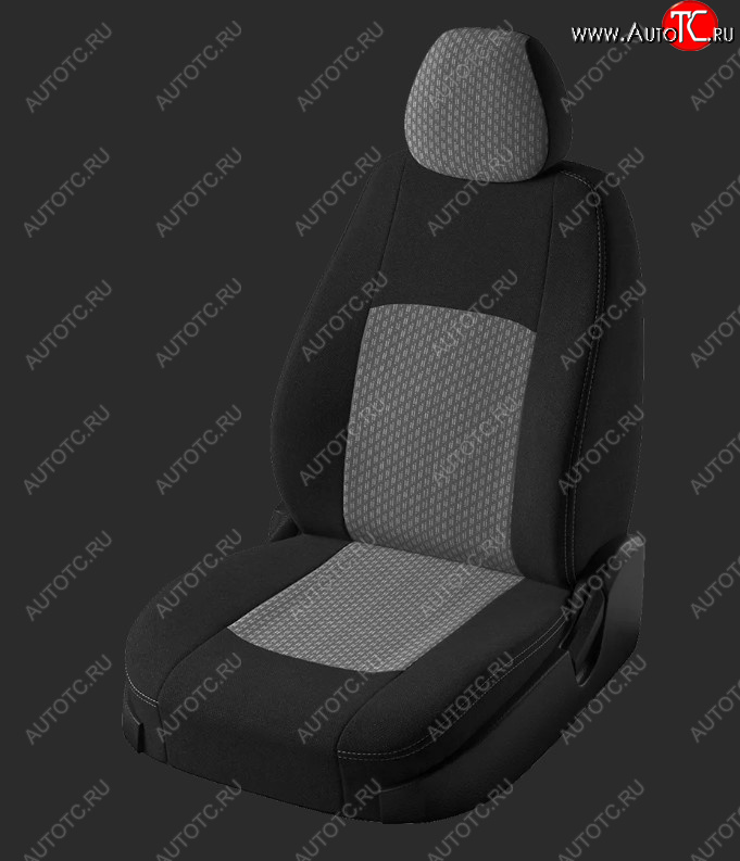 4 899 р. Чехлы для сидений Lord Autofashion Турин (жаккард, спинка 60/40, 3 П-образных подголовника) KIA Spectra (2000-2009) (Черный, вставка Черный Люкс-94)  с доставкой в г. Пермь