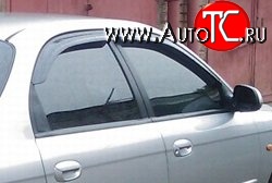 999 р. Комплект дефлекторов окон (ветровиков) 4 шт. (рестайлинг) Russtal KIA Spectra (2000-2009)  с доставкой в г. Пермь