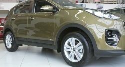 4 819 р. Молдинги дверей RA (комплект 4 шт.)  KIA Sportage  4 QL (2016-2022) дорестайлинг, рестайлинг (Поверхность шагрень)  с доставкой в г. Пермь. Увеличить фотографию 2