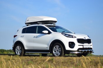 25 749 р. Защита порогов вогнутая из трубы Ø63 Petroil Tuning  KIA Sportage  4 QL (2016-2022) дорестайлинг, рестайлинг (Нержавеющая полированная сталь)  с доставкой в г. Пермь. Увеличить фотографию 3