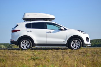 25 749 р. Защита порогов вогнутая из трубы Ø63 Petroil Tuning  KIA Sportage  4 QL (2016-2022) дорестайлинг, рестайлинг (Нержавеющая полированная сталь)  с доставкой в г. Пермь. Увеличить фотографию 4