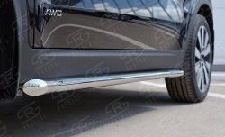14 999 р. Защита порогов из круглой трубы диаметром 42 мм SLITKOFF  KIA Sportage  4 QL (2016-2018) дорестайлинг  с доставкой в г. Пермь. Увеличить фотографию 3