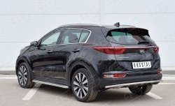 16 249 р. Защита заднего бампера (Ø42 мм, нержавейка) SLITKOFF  KIA Sportage  4 QL (2016-2018) дорестайлинг  с доставкой в г. Пермь. Увеличить фотографию 2